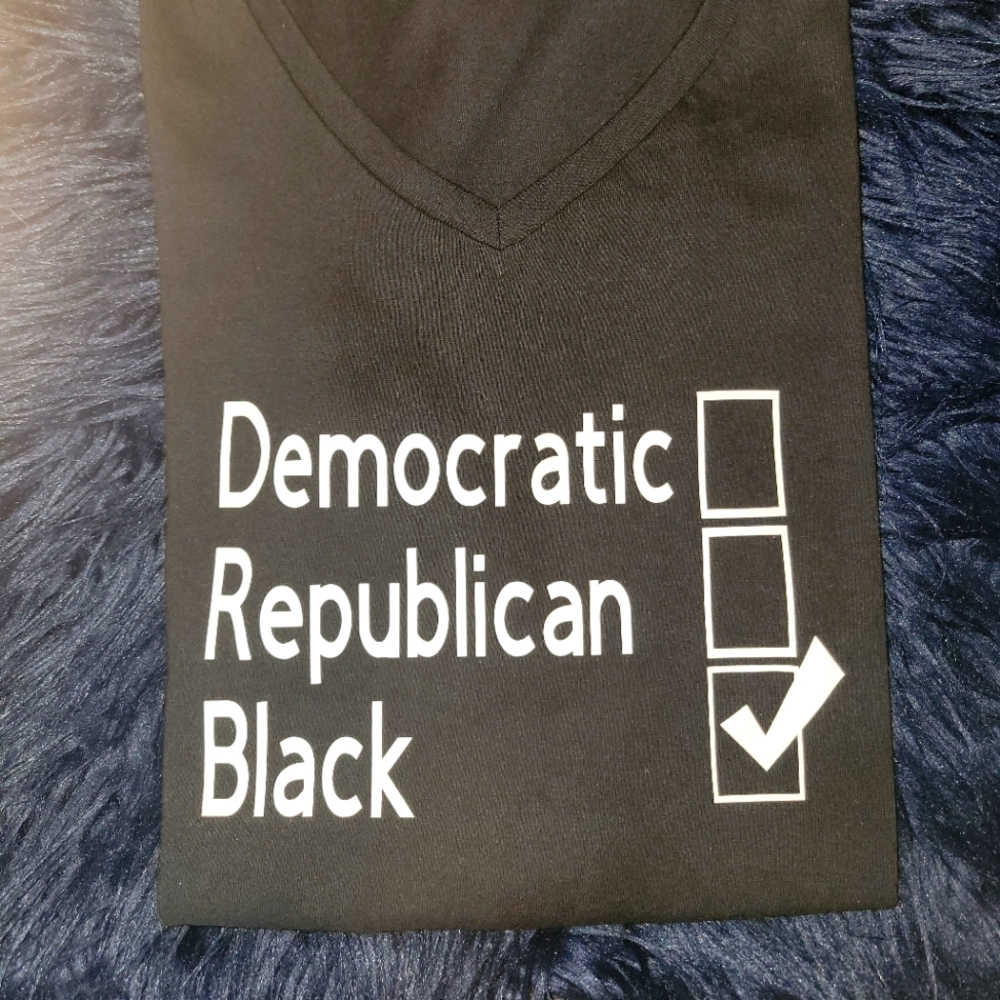 Black tee V neck